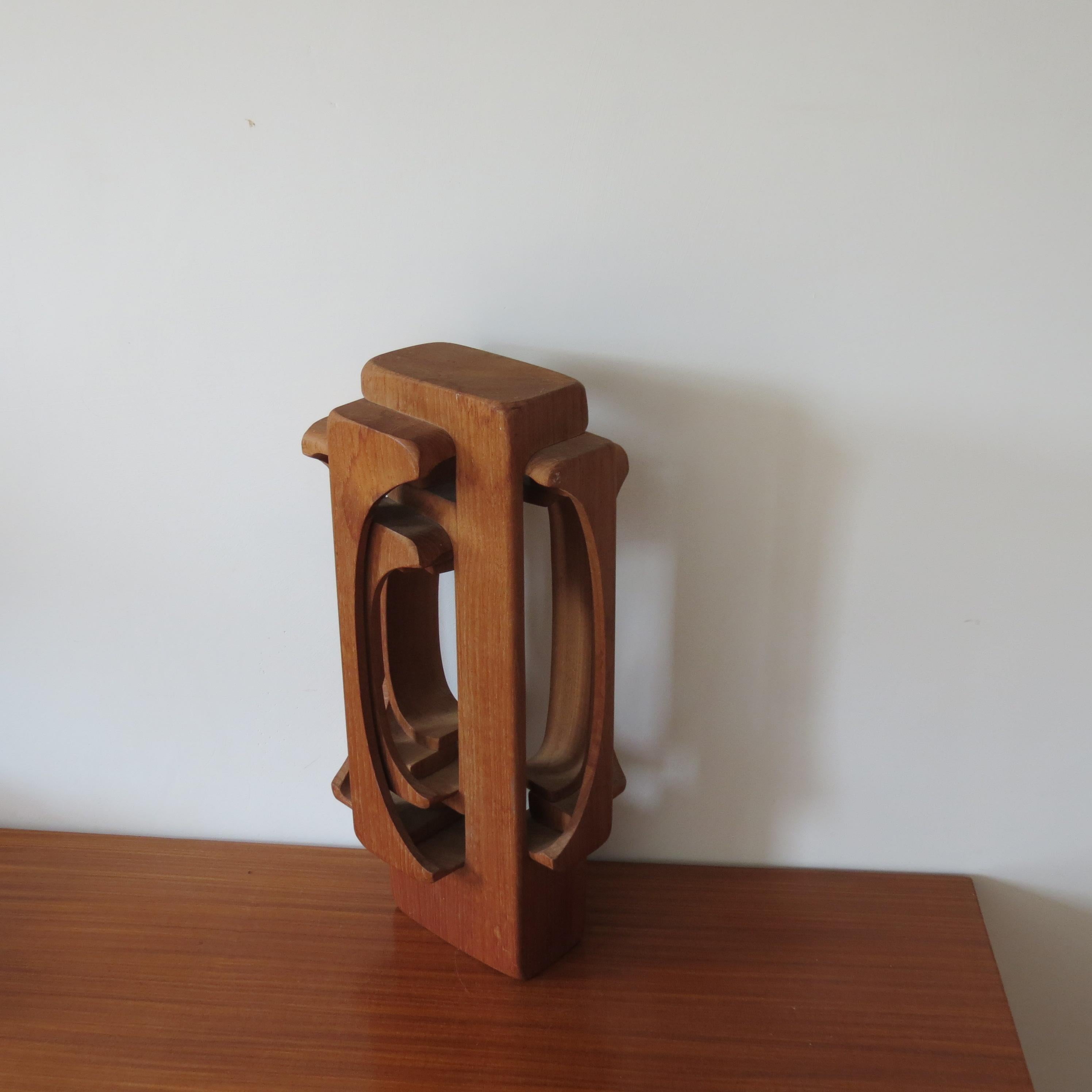 Large Hand Produced Brian Willsher Teak Sculpture 1979 12