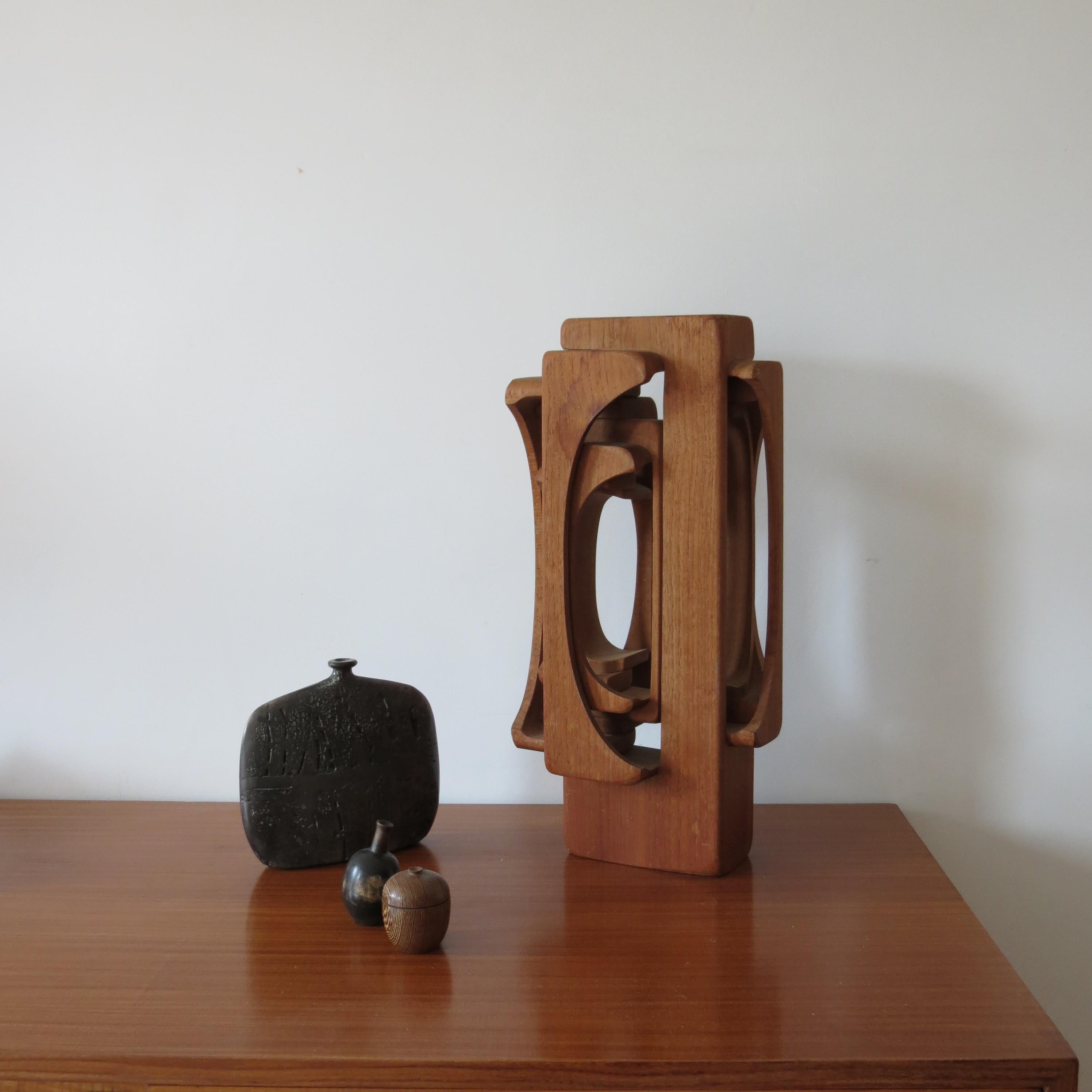 Large Hand Produced Brian Willsher Teak Sculpture 1979 13