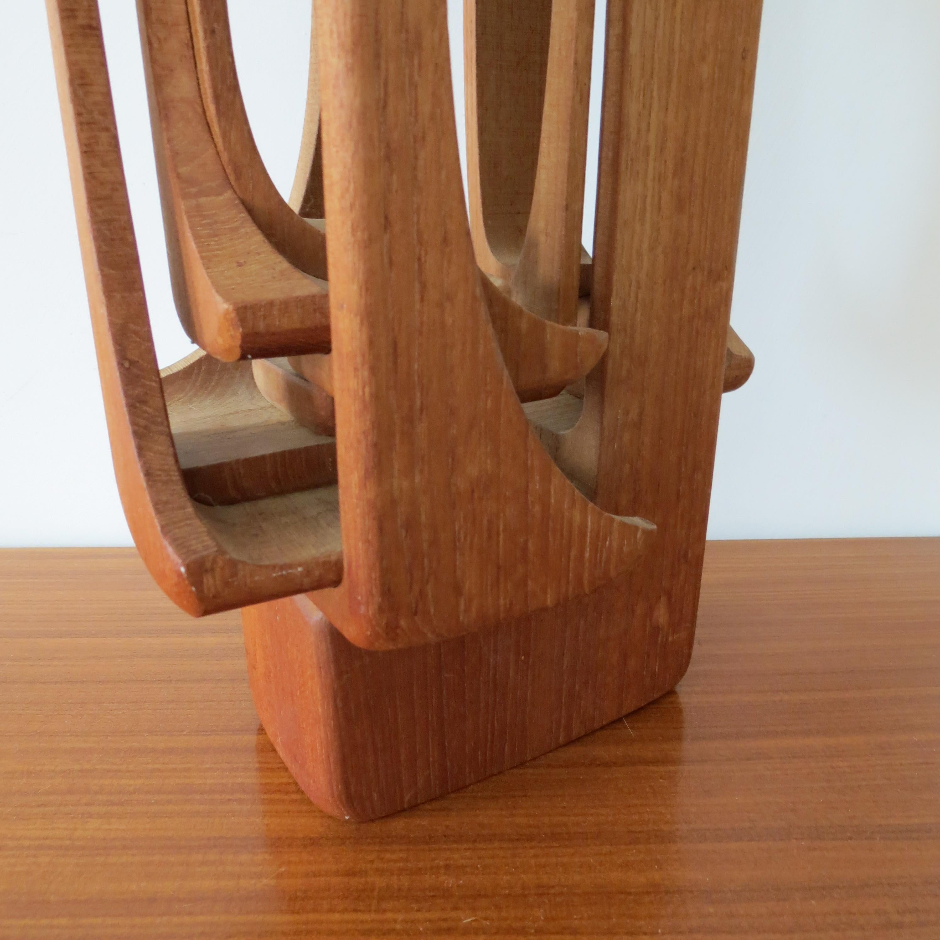 Hand-Crafted Large Hand Produced Brian Willsher Teak Sculpture 1979