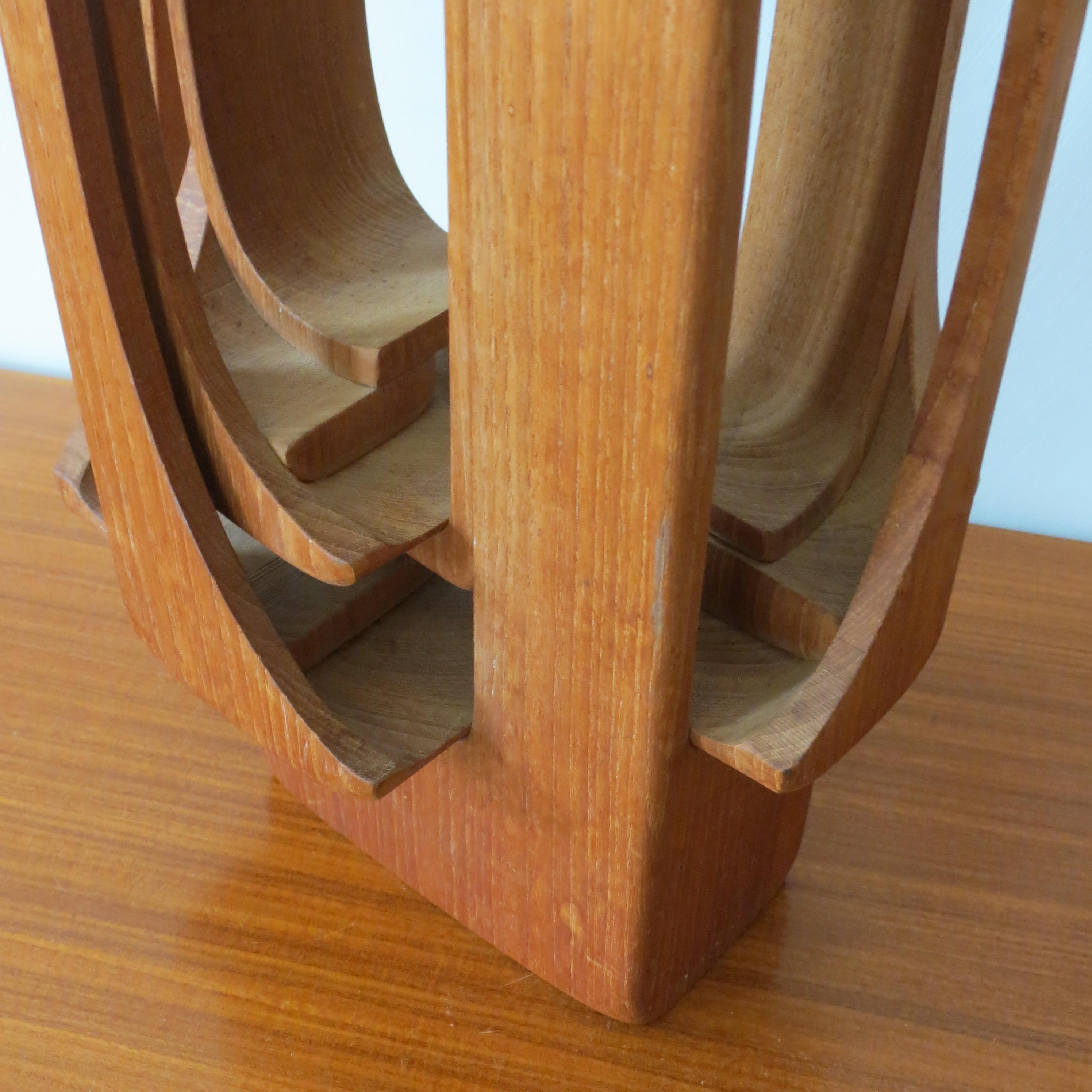 20th Century Large Hand Produced Brian Willsher Teak Sculpture 1979