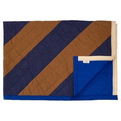 Extra large hand quilted patchwork bed quilt made from organic cotton throw