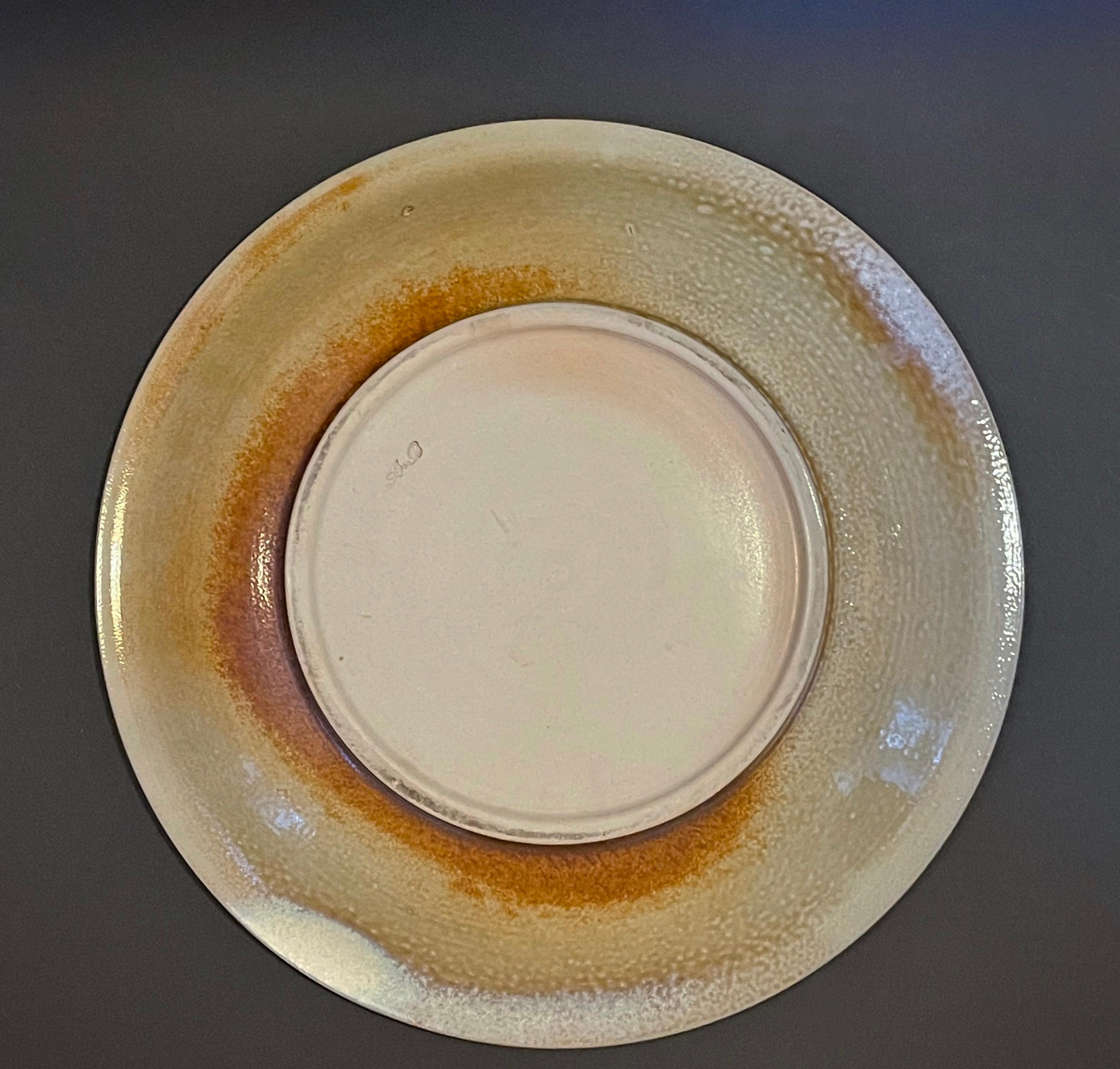 20th Century Large Hand-Thrown Studio Ceramic Bowl, Centerpiece by A.B, Germany ca. 1975 For Sale