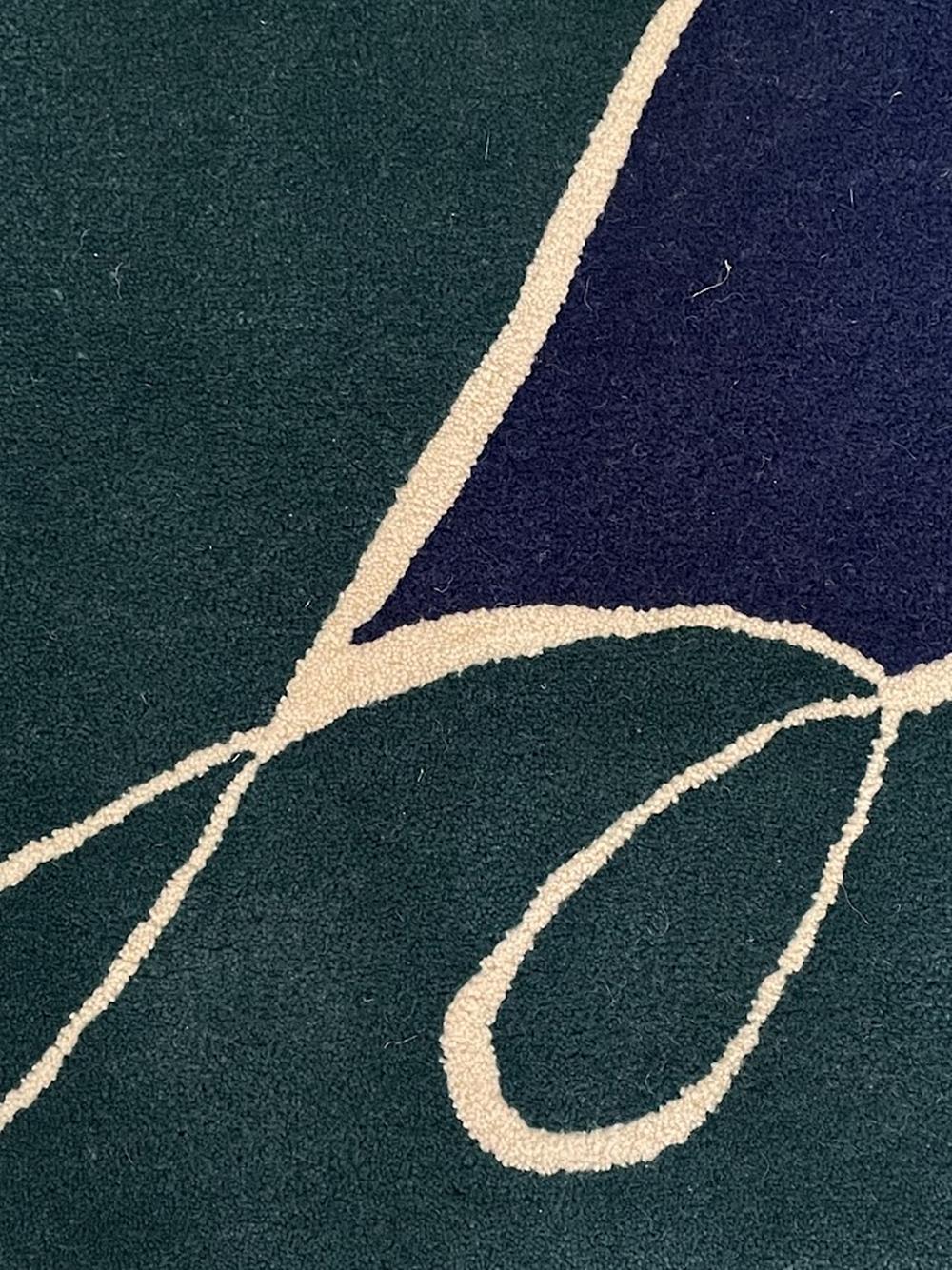 Large Hand Tufted Wool Rug by Tisca Switzerland 1990s In Excellent Condition For Sale In Debrecen, HU