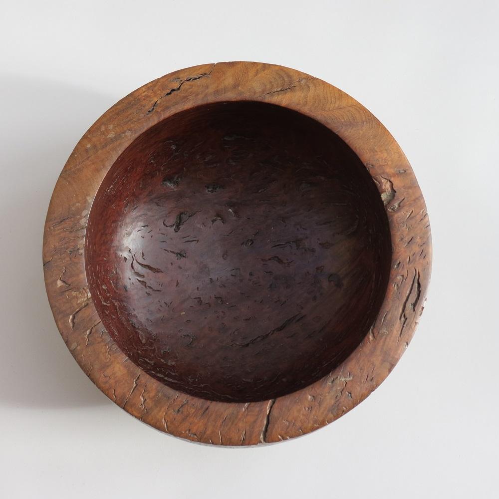 Large Hand Turned Jarrah Wood Decorative Bowl 1980s For Sale 11