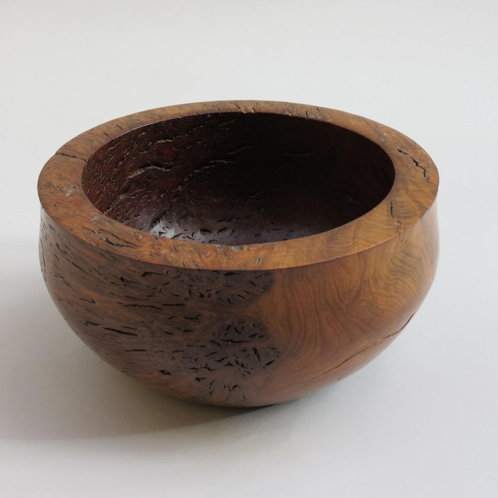 Large Hand Turned Jarrah Wood Decorative Bowl 1980s For Sale 12
