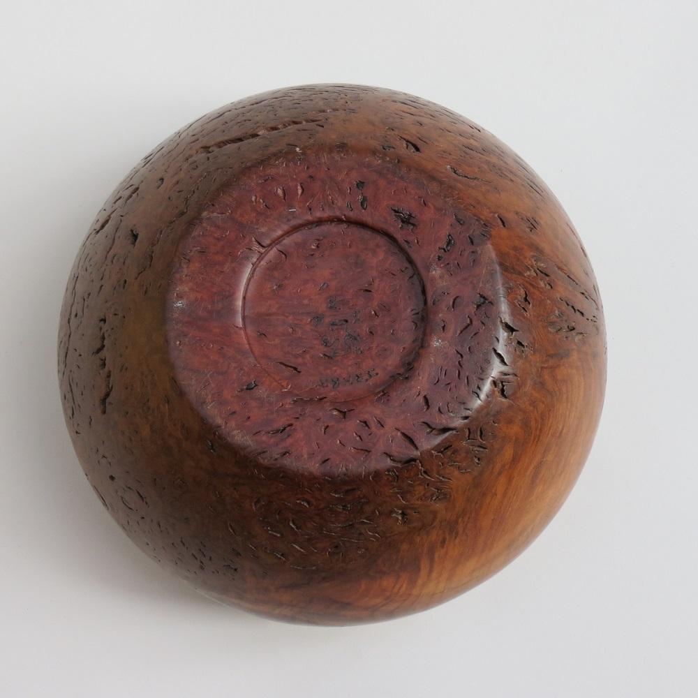 Large Hand Turned Jarrah Wood Decorative Bowl 1980s For Sale 2