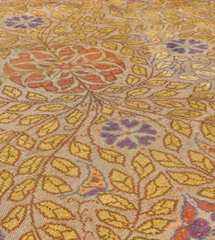 Large Hand-Woven Antique Wool Arts & Crafts Donegal Rug   13'10"x23'6"