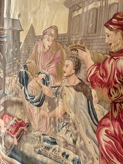 Large Hand Woven Tapestry of Roman Triumph of Caesar Flemish Style