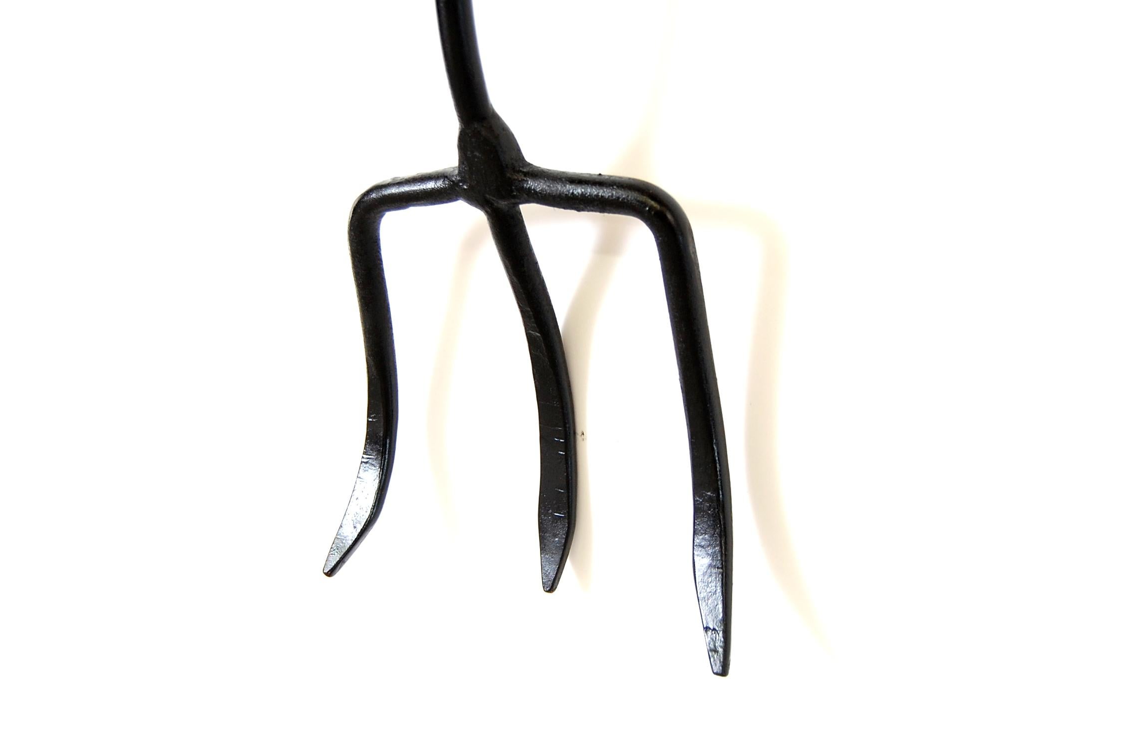 American Large Hand-Wrought Fire Tool