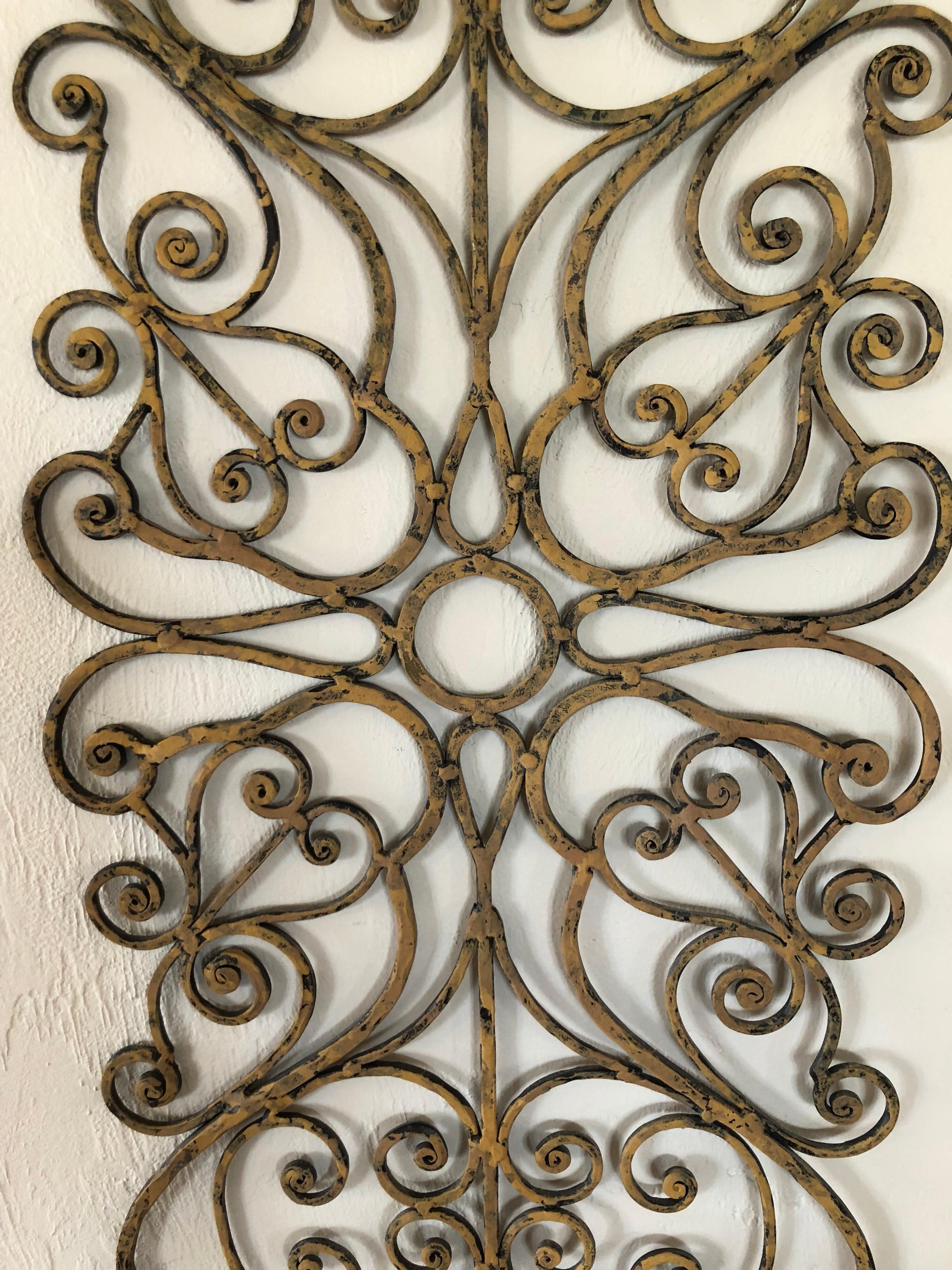 Large HandWrought Iron Wall Sculpture at 1stDibs
