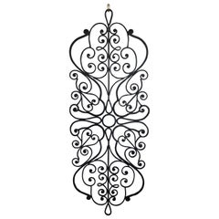 Vintage Large Hand-Wrought Iron Wall Sculpture