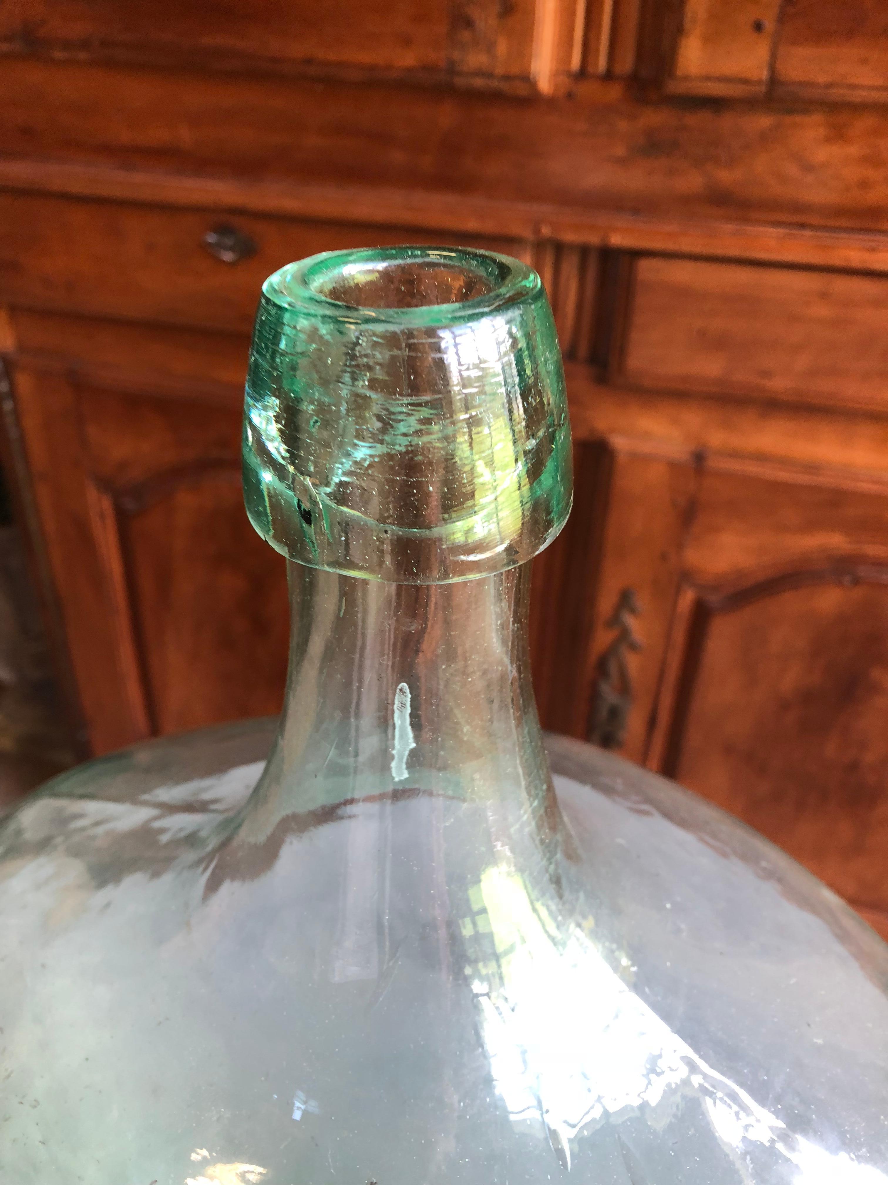 Primitive Large Handblown Demi-John Bottle
