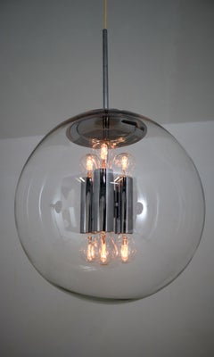 Large Hand Blown Pendants Made, the German Manufacturer Limburg Glashütte 1970s