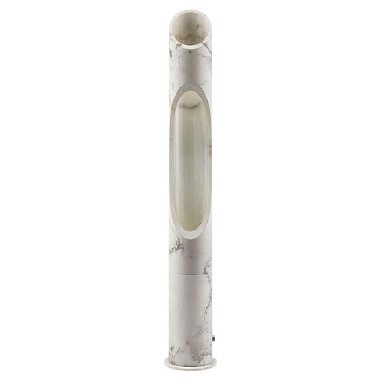 Große handgefertigte Bianco Arabescato Marmor Armonia Lampe L von Jacopo Simonetti