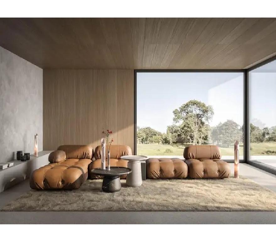 XXIe siècle et contemporain Grande lampe artisanale en marbre noir Nero Marquinia Armonia L de Jacopo Simonetti en vente
