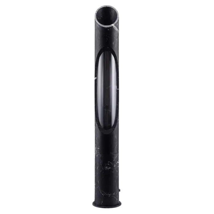 Große handgefertigte Lampe Armonia aus schwarzem Nero Marquinia-Marmor L von Jacopo Simonetti