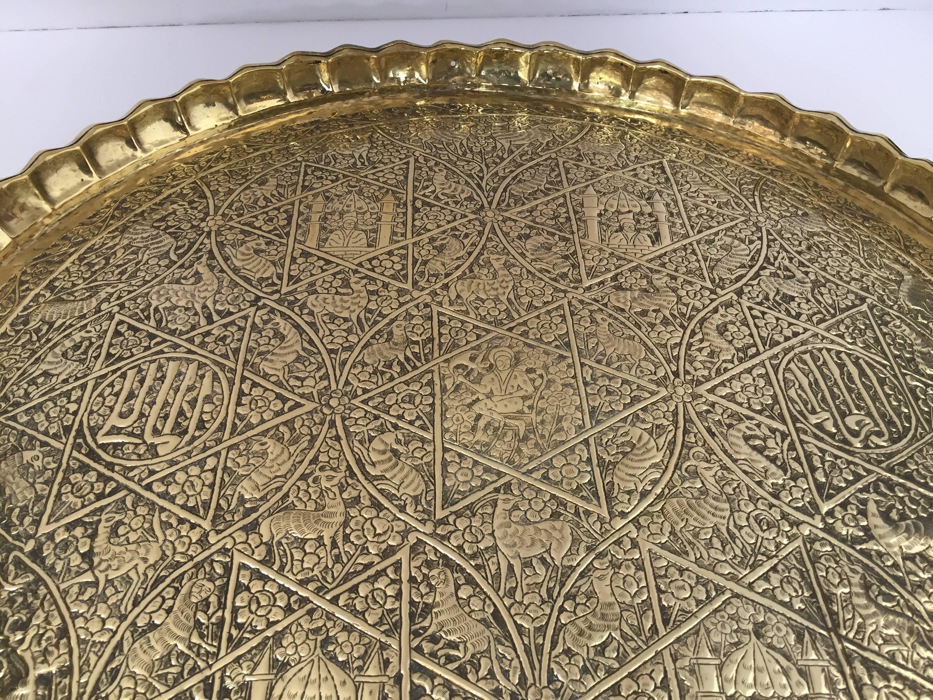 persian brass tray