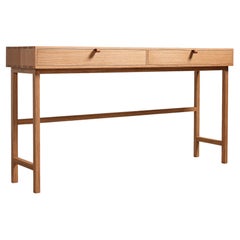 Large Handcrafted English Oak Console Table