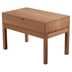 Large Artisanal Handcrafted English Oak Nightstand