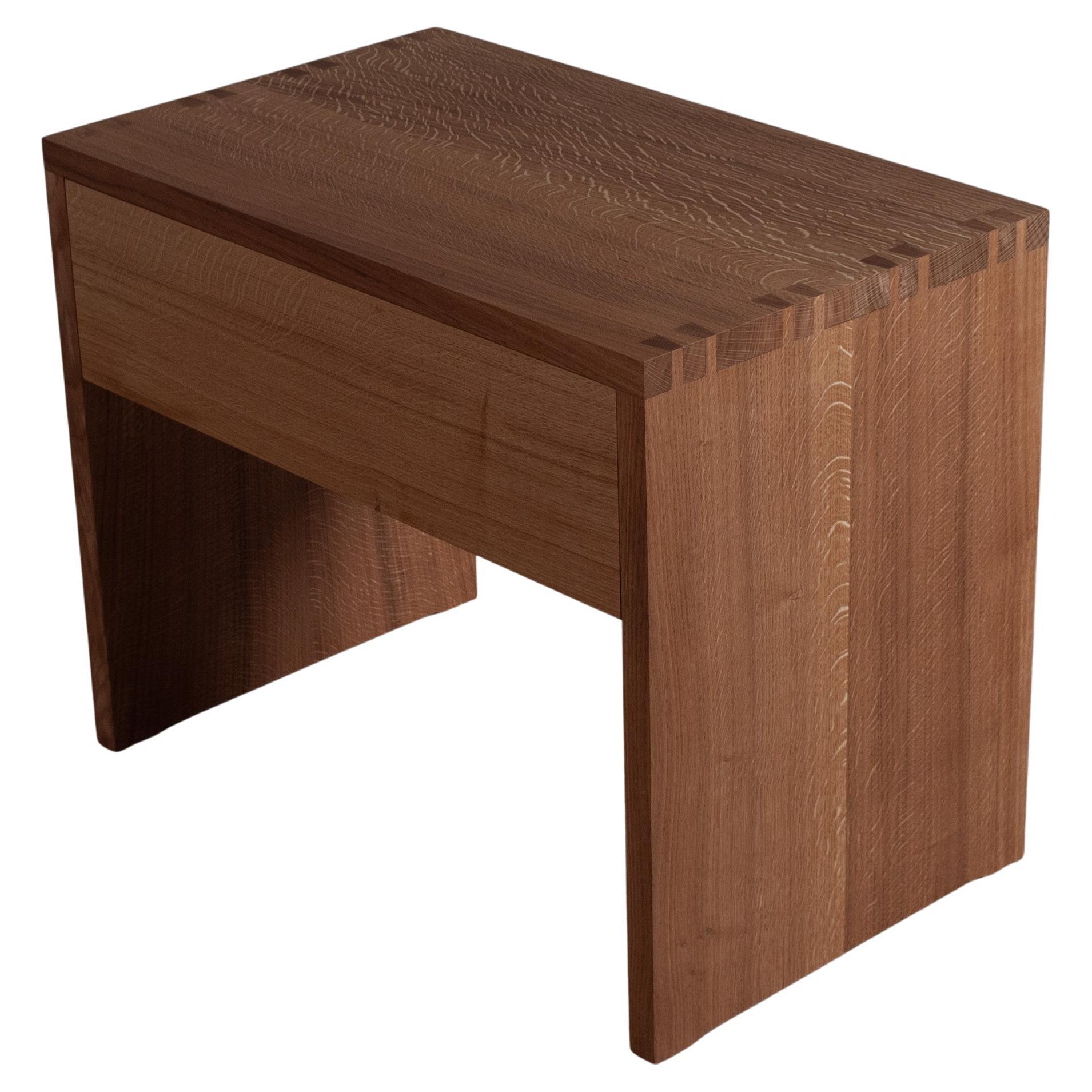 Large Handcrafted English Oak Nightstand With Drawer 
Bold Dovetail Jointing.
