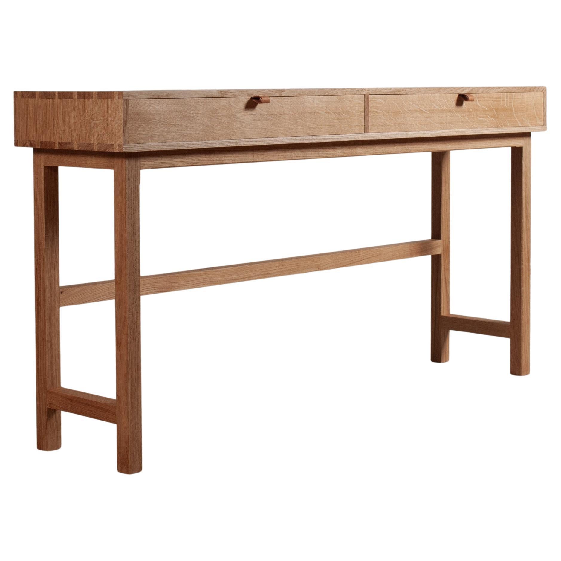 Grande tavolo da toilette in Oak inglese lavorato a mano in vendita