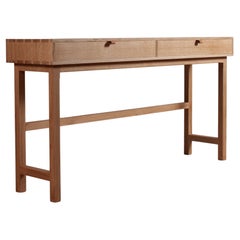Large Handcrafted English Oak Vanity Table