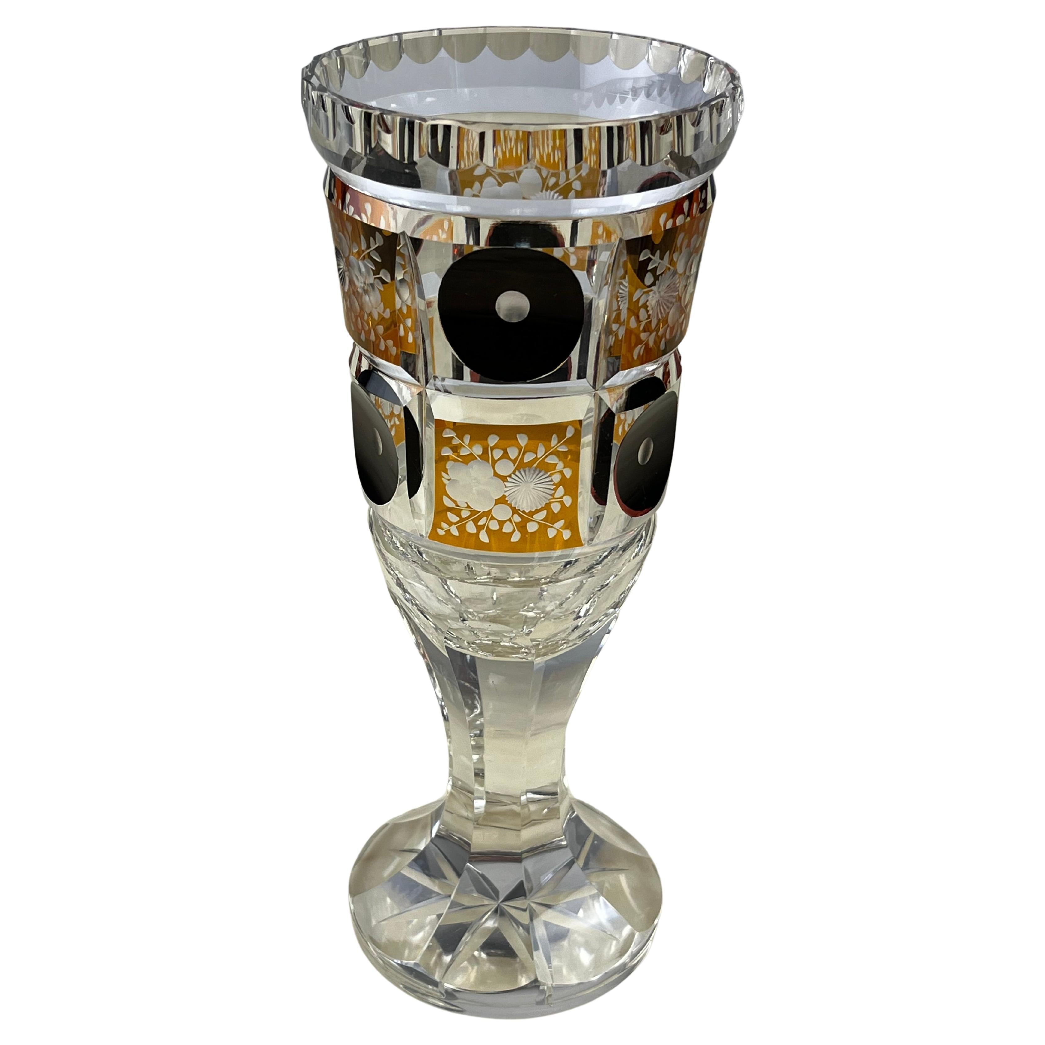 Large Handcrafted Murano Glass Goblet, Italy, 1980s For Sale