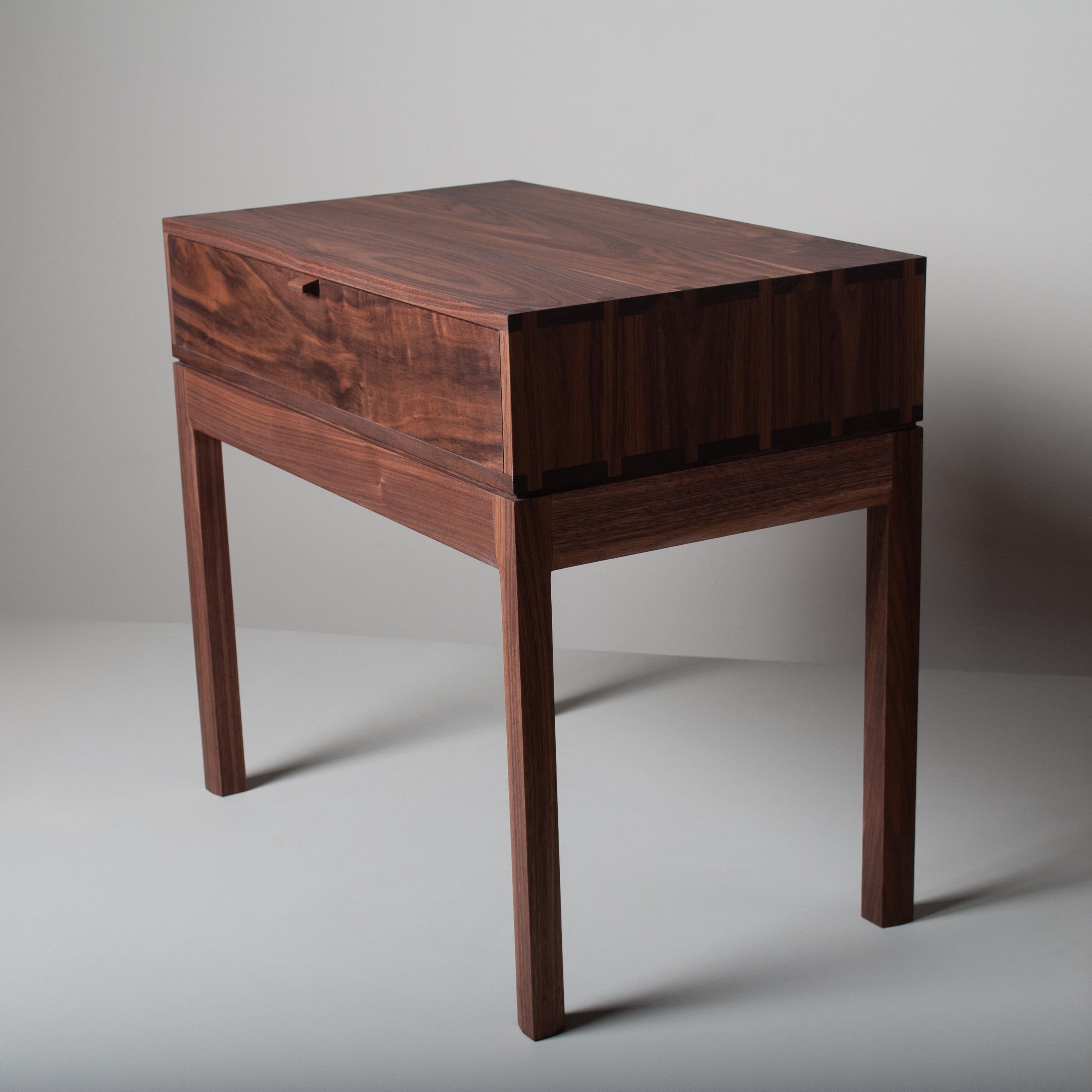 Large Handcrafted Nightstand, Walnut & Oak In New Condition For Sale In London, GB