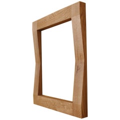 Large Handcrafted Oak Furrow Mirror