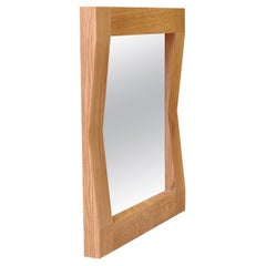 Large Handcrafted Oak Furrow Mirror