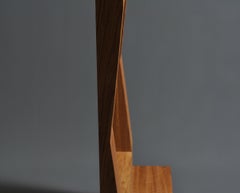 Large Handcrafted Oak Furrow Shelf Mirror