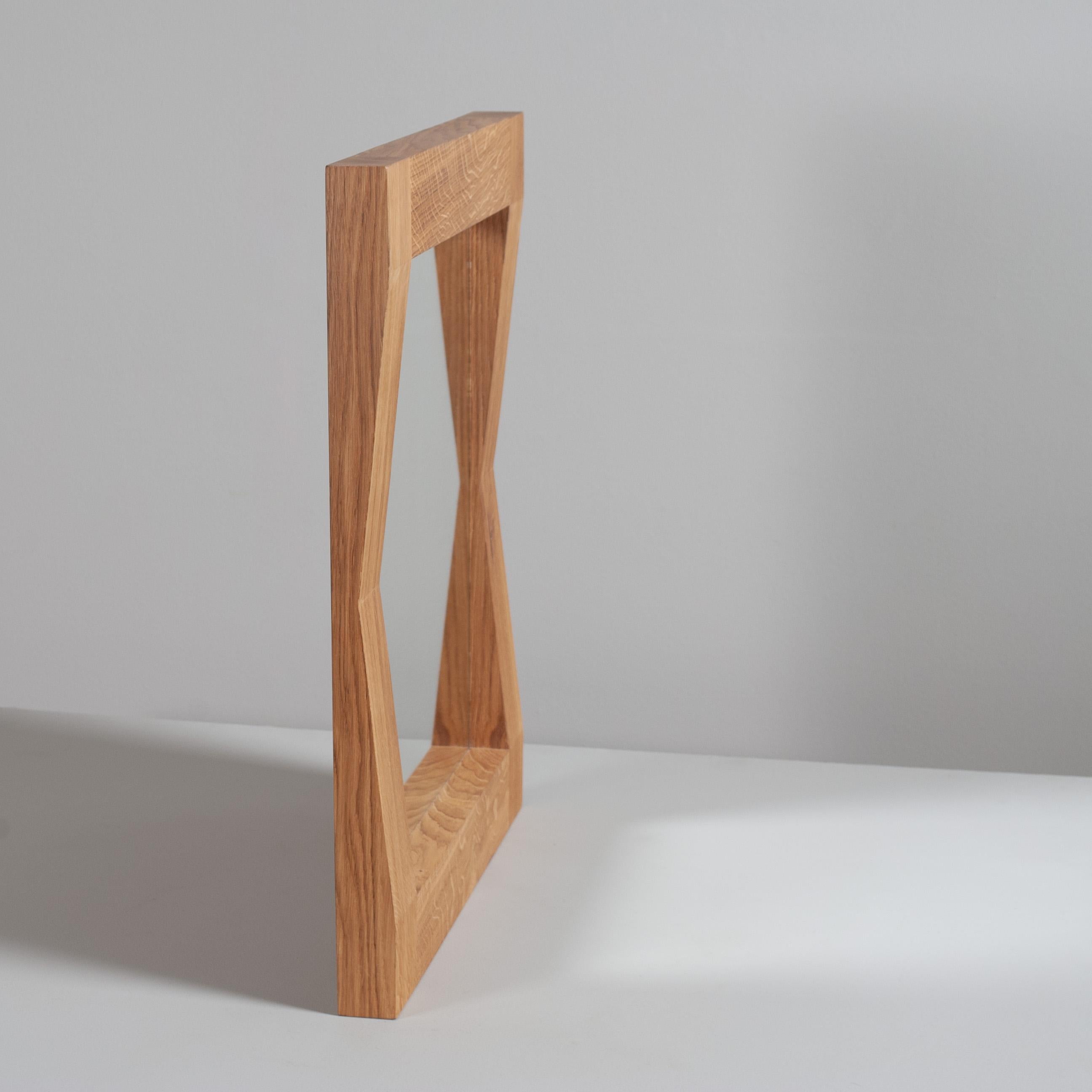 Fatto a mano Handcrafted English Oak Mirror in vendita