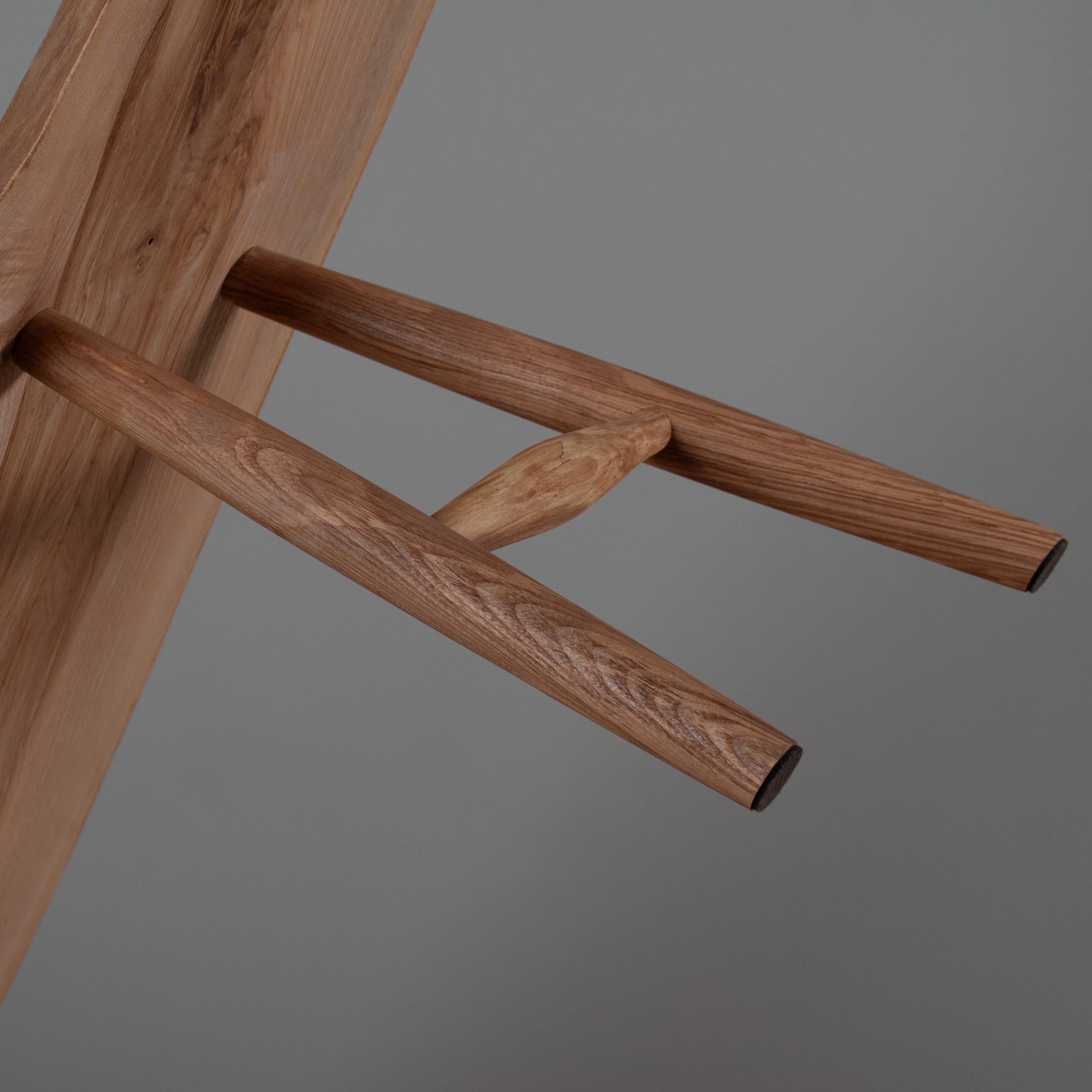 Contemporary Large Handcrafted Olive Ash Bench For Sale
