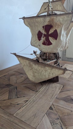 Large Handcrafted Santa Maria Wooden Ship Model by Mantua Model