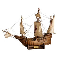 Large Handcrafted Santa Maria Wooden Ship Model by Mantua Model