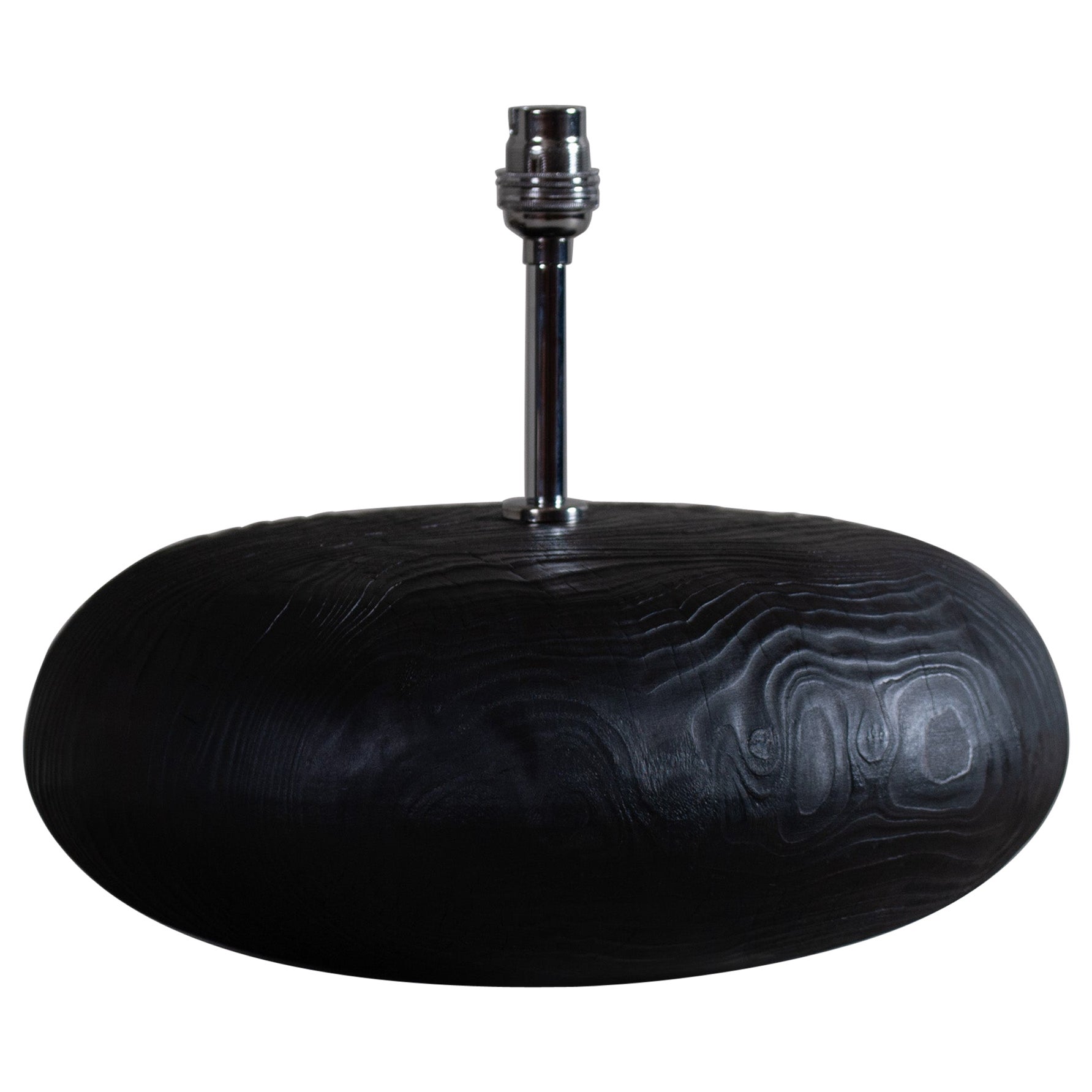 Large Handcrafted Scorched Yakisugi Lamp