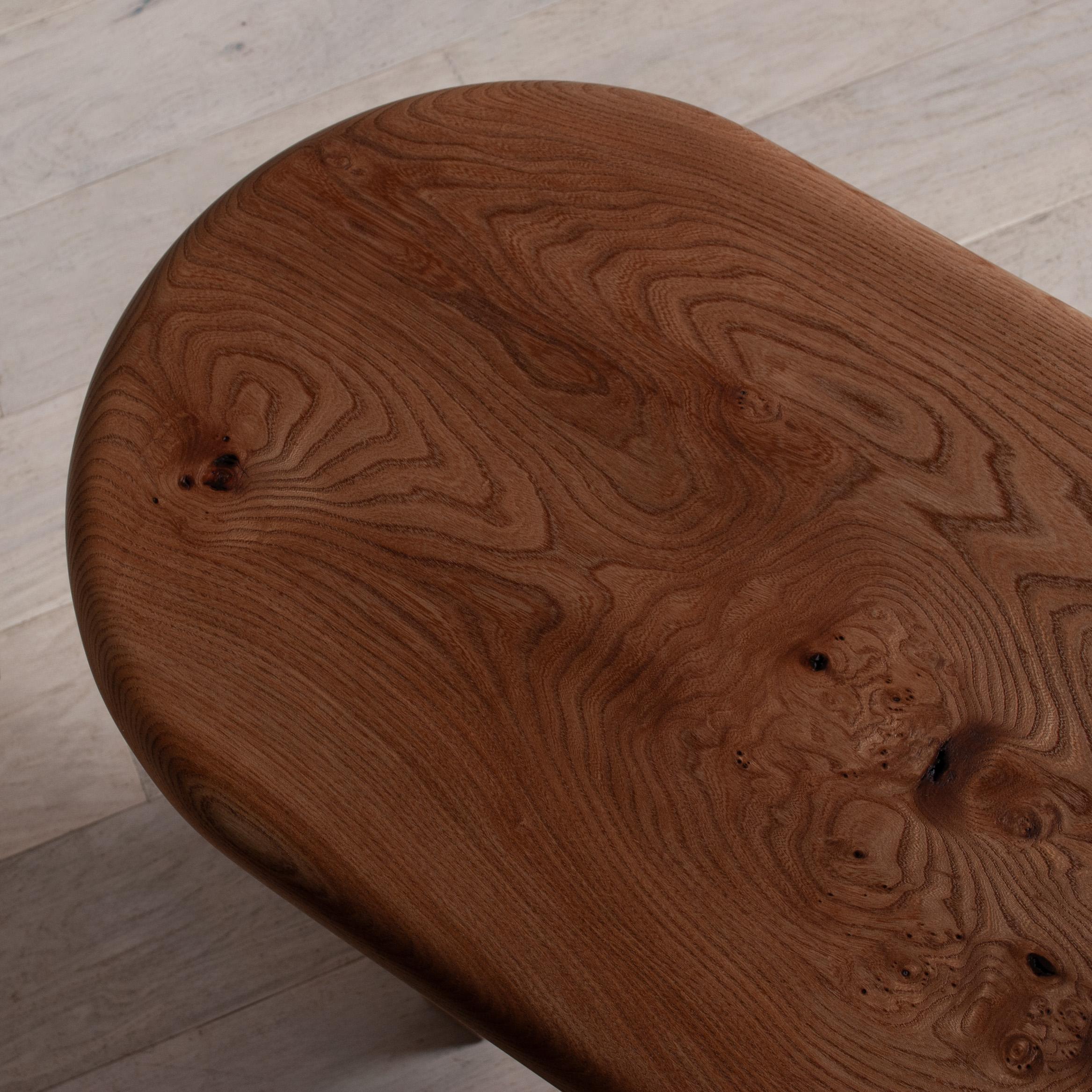 English Large Handcrafted Scottish Elm Bench For Sale
