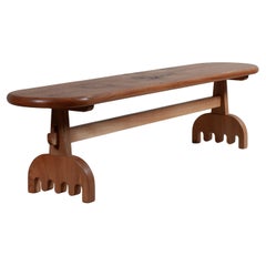 Large Handcrafted Scottish Elm Bench