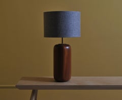 Large Handcrafted Teak Lamp