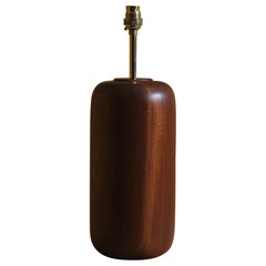 Large Handcrafted Teak Lamp
