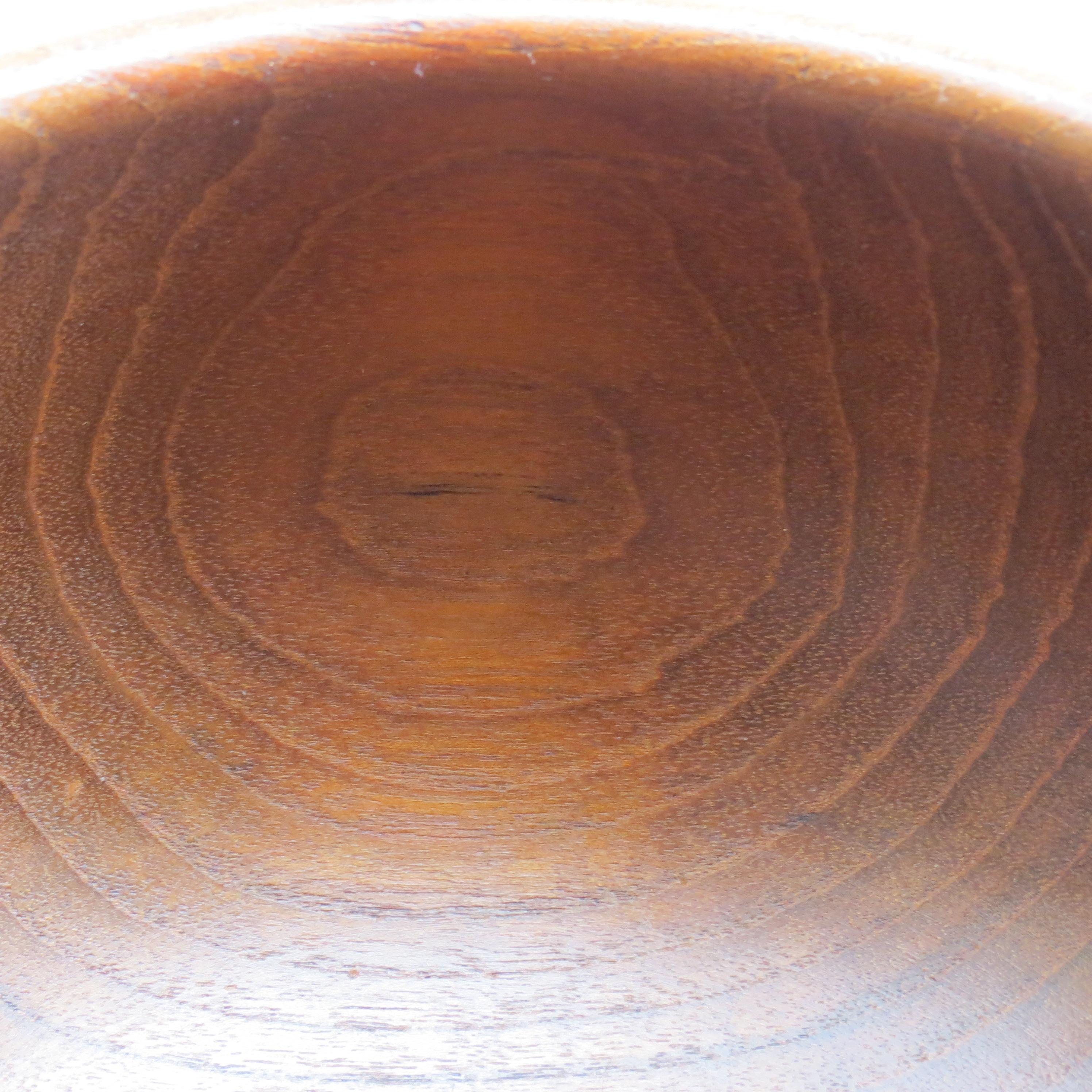 Large Handcrafted Teak Wooden Bowl by Galatix, England, 1970s 5