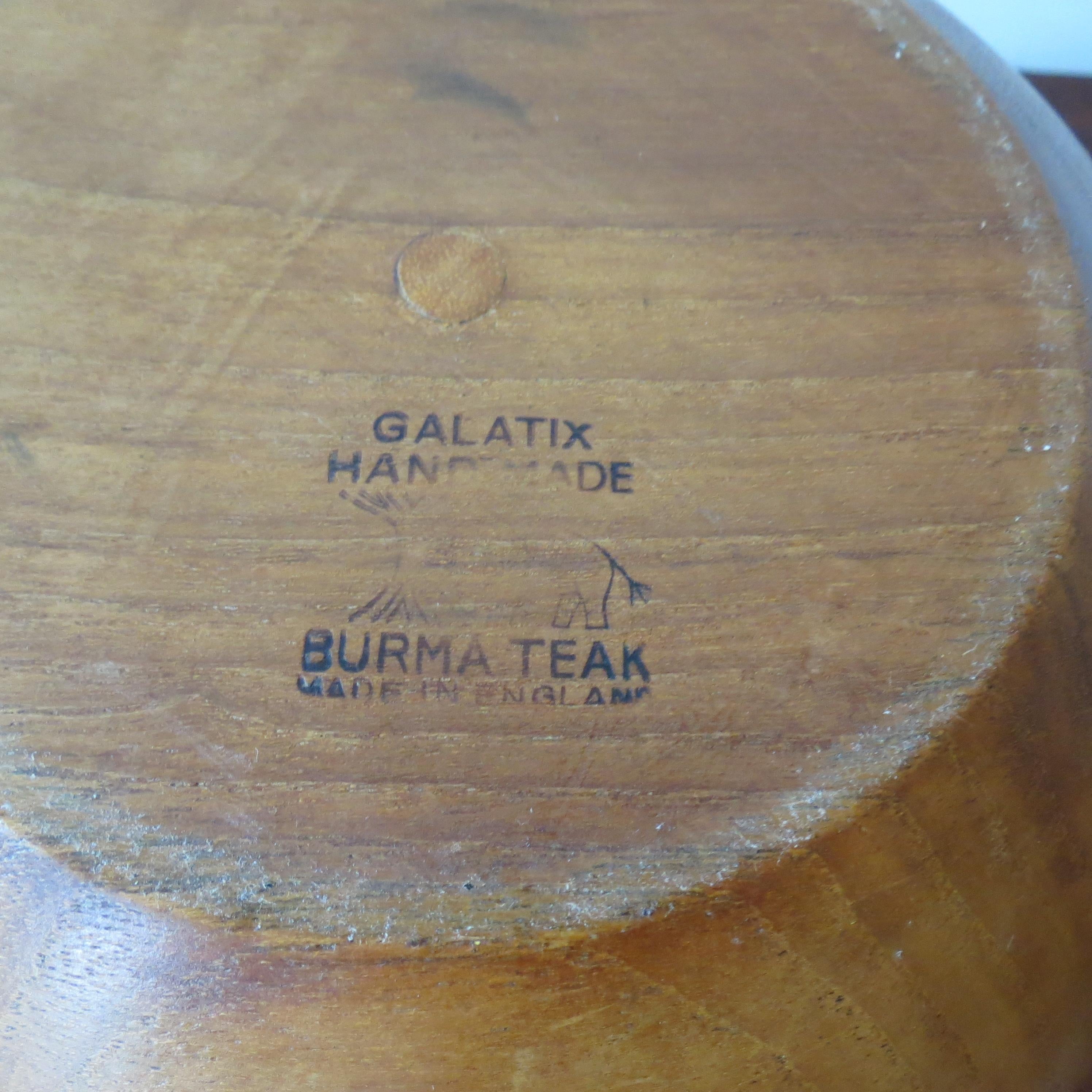 Large Handcrafted Teak Wooden Bowl by Galatix, England, 1970s 1