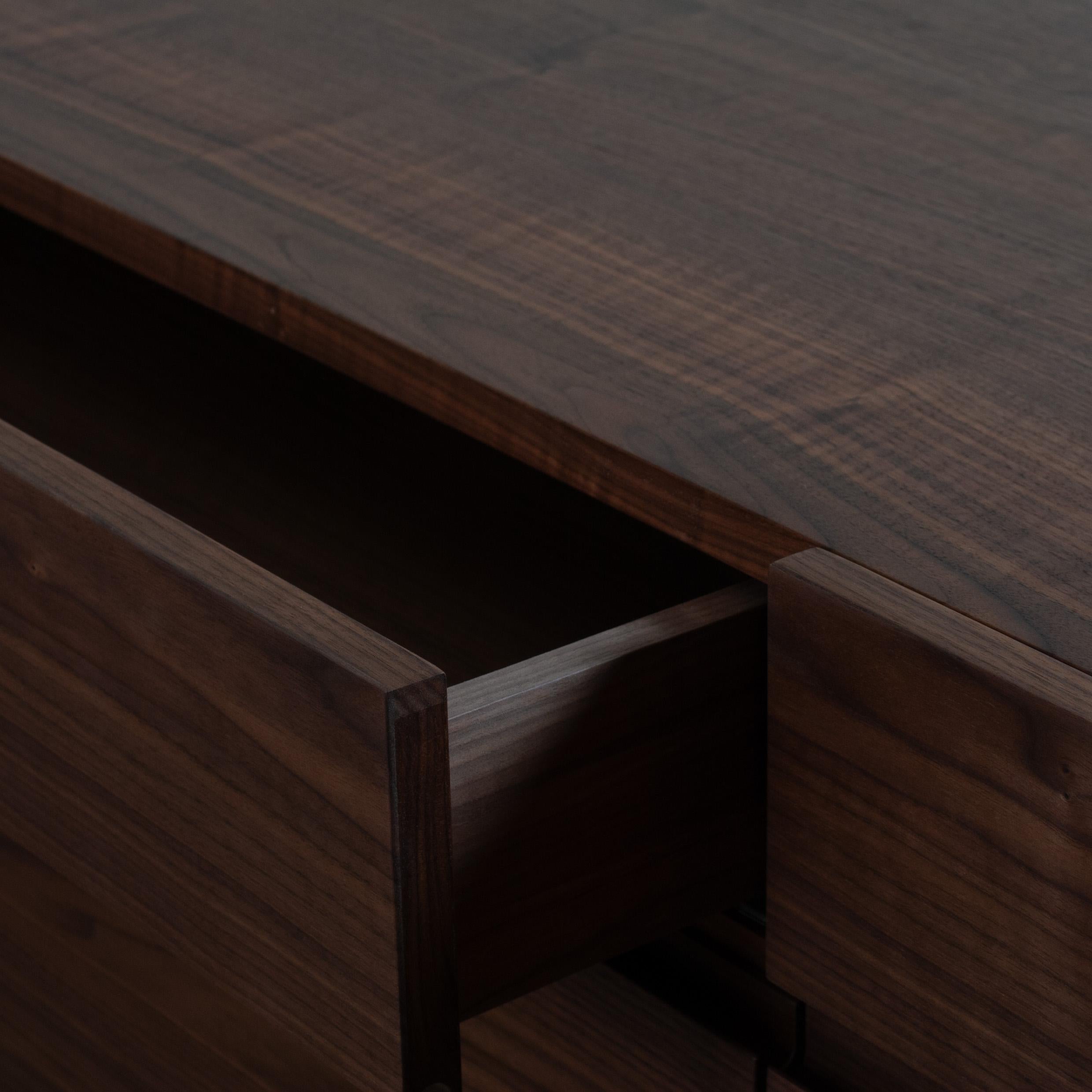 Large Handcrafted Walnut AMC Credenza Sideboard For Sale 3