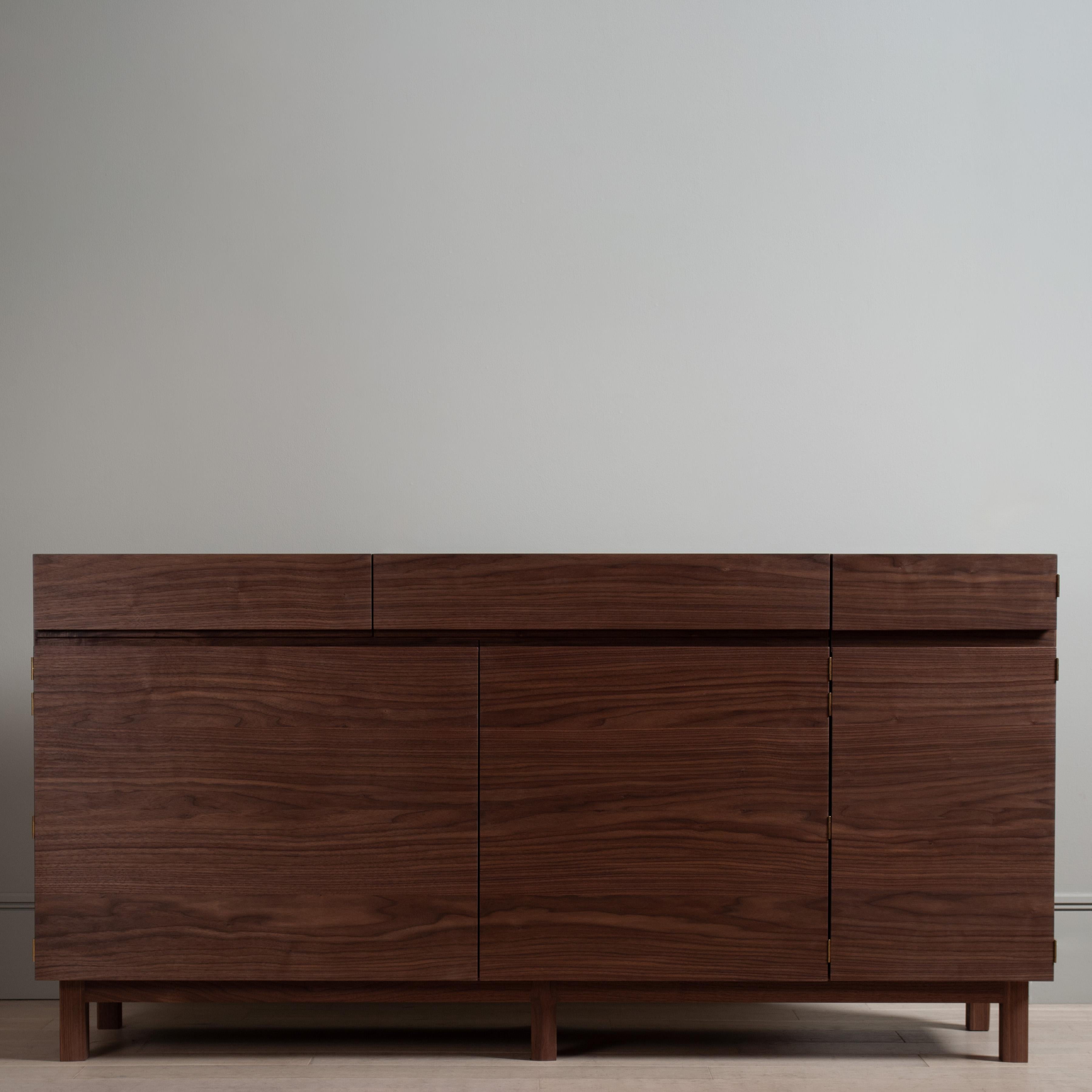 Large Handcrafted Walnut AMC Credenza Sideboard For Sale 5