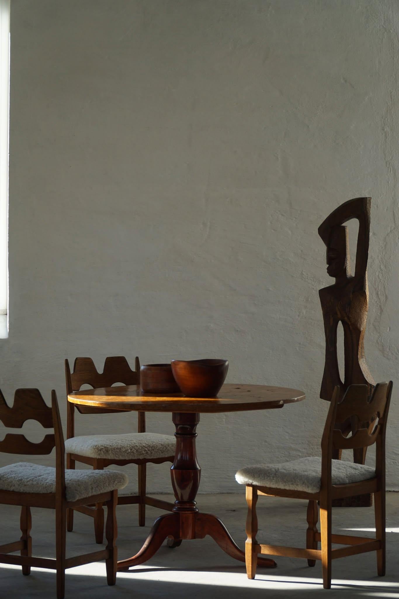 Large Handcrafted Wood Sculpture in Rosewood, Danish Mid Century Modern, 1960s 6