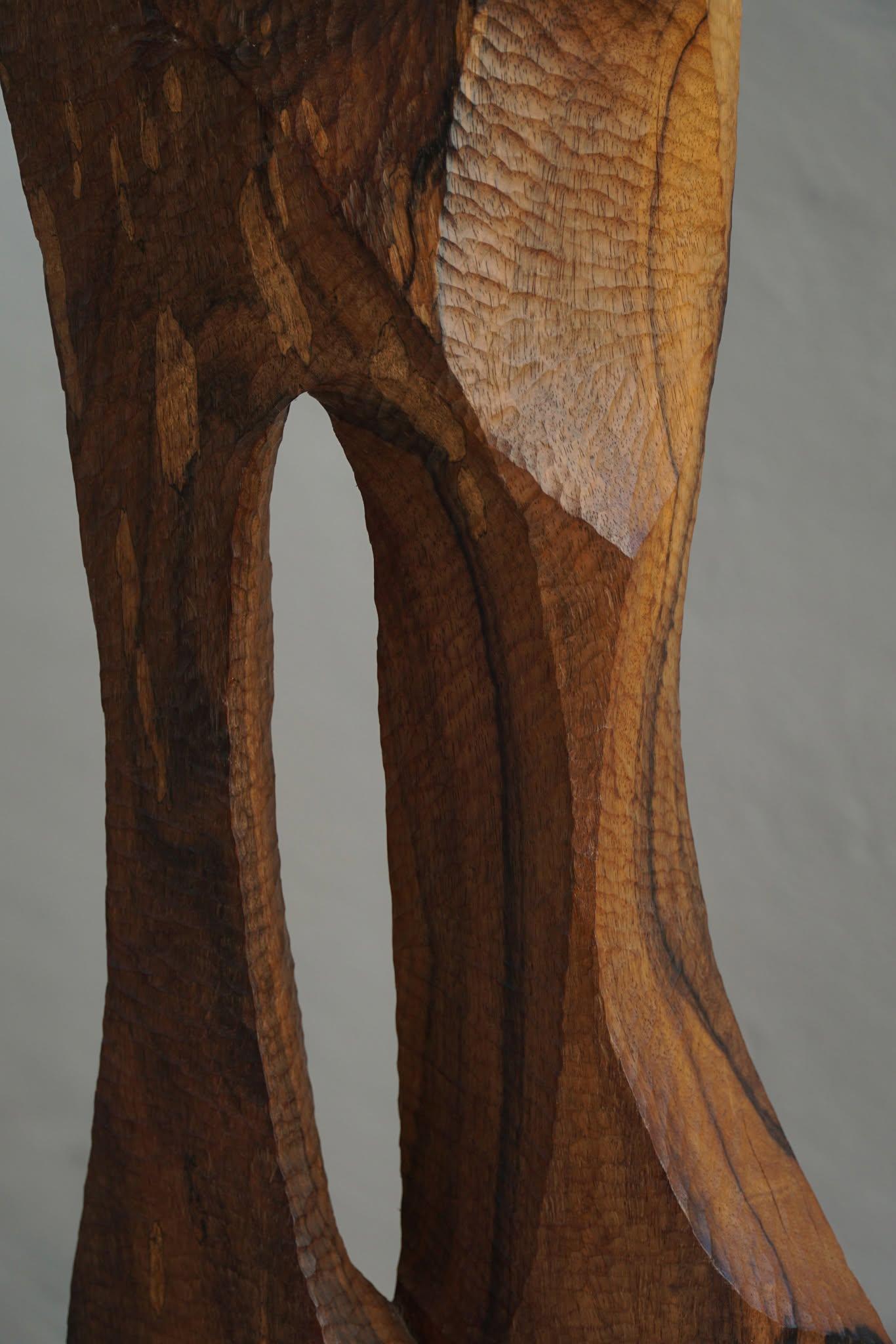 Large Handcrafted Wood Sculpture in Rosewood, Danish Mid Century Modern, 1960s 8