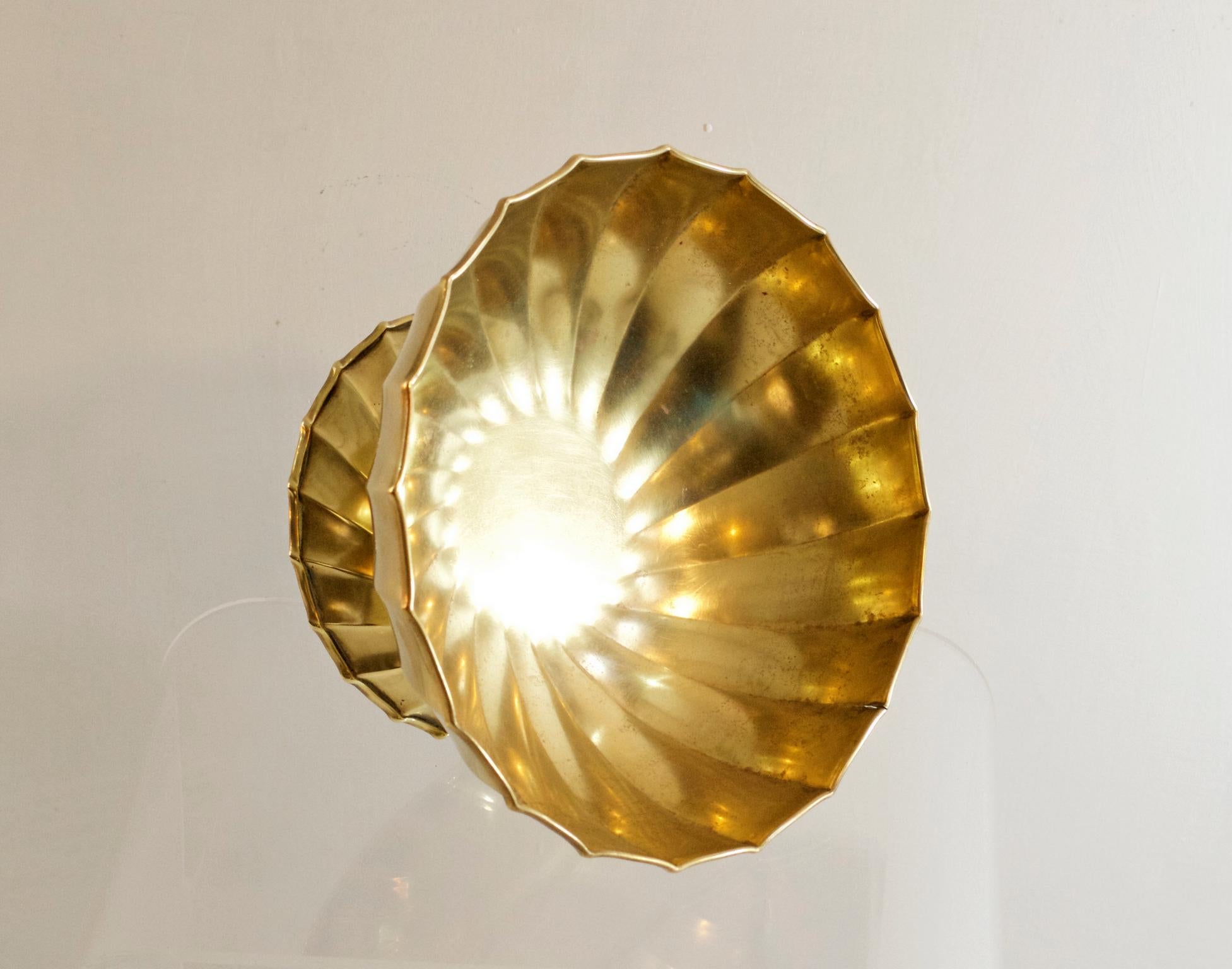 Mid-Century Modern Large Handmade Brass Bowl by Metall Art Italy