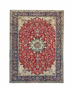 Large Handmade Carpet Traditional Red Wool Oriental Rug