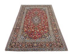 Large Handmade Carpet Traditional Red Wool Oriental Rug 216 x 321 Cm