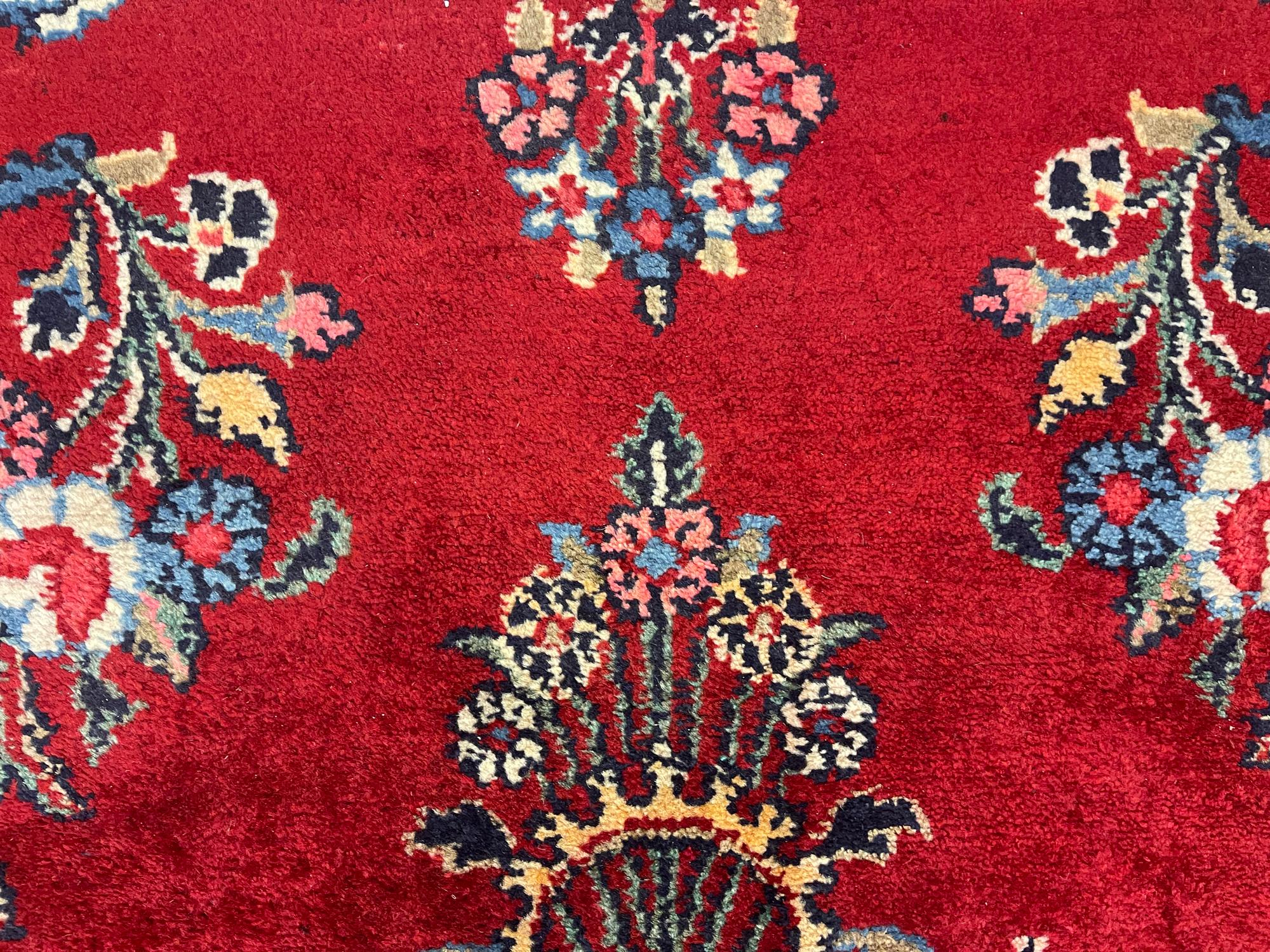 Large Handmade Carpet Traditional Red Wool Oriental Rug  For Sale 3